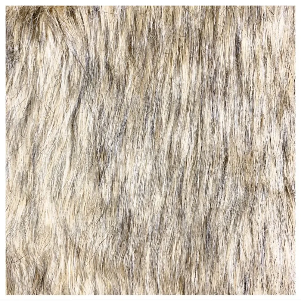 Eyeshadow Faux Fur‎ Vest w/Patterned Knit Back M